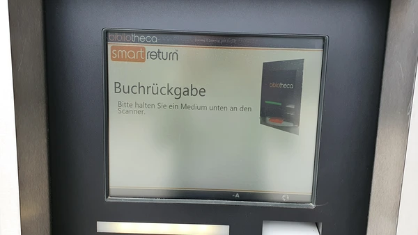 Book return machine at the main entrance