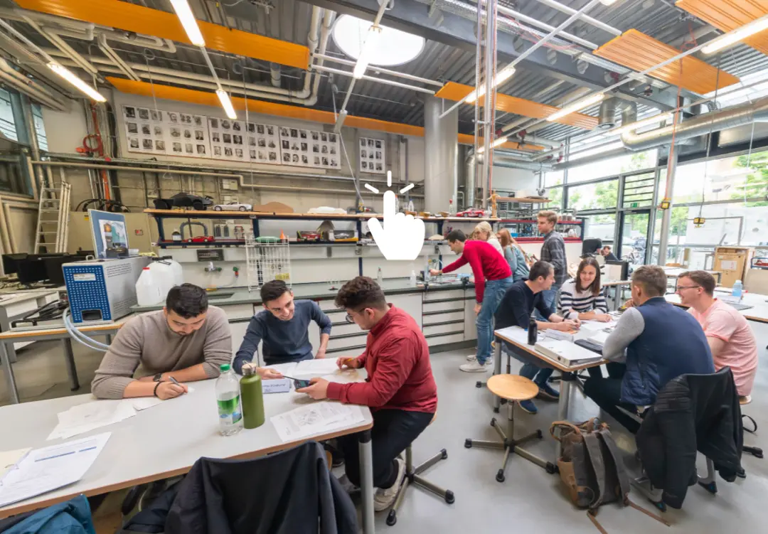 Link zu einem 360-Grad-Rundgang über den Campus